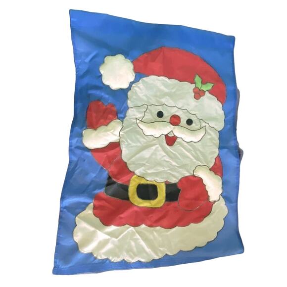 Christmas Santa Claus Yard Flag Nylon Classroom Banner House Garden Multicolor - Picture 1 of 6